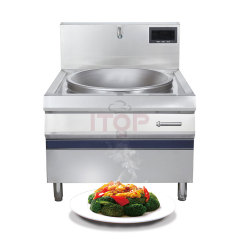 Restaurant Electric Stove Frying Pan Commercial Induction Cooking Wok Cooker 380V Concave Cooktop