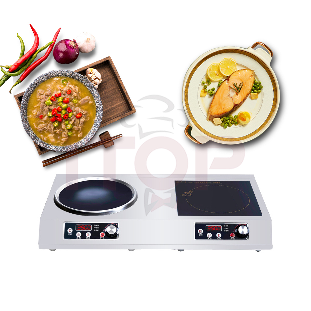 Commercial 3500W Flat & Concave Induction Cooktop | ITOP