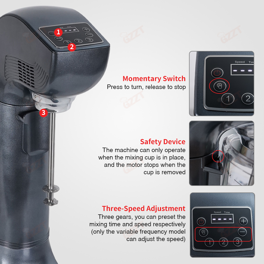 IT-NS-A02 Commercial 3-Speed Milkshake Maker & Drink Mixer | ITOP - Product Image 2
