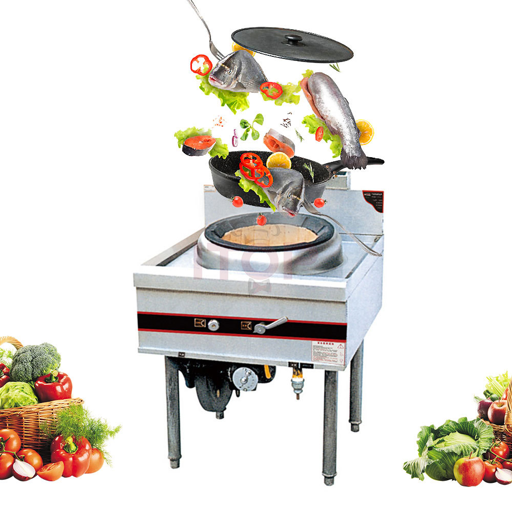 Commercial Cantonese Gas Wok Burner with Warmer | ITOP