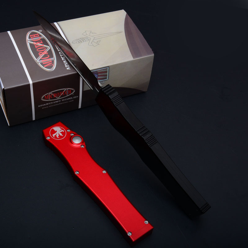 MT Customs Marfione Halo V OTF AUTO Knife 4.17" ELmax Tanto Blade, Aluminum Alloy Handles