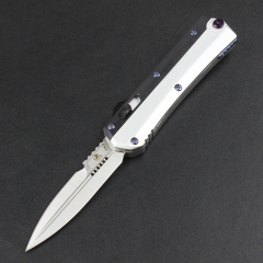 Microtech Glykon AUTO OTF Knife 3.58" D2 Blade, G10+Zinc Alloy Handles