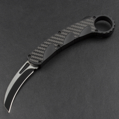 Microtech Claw Karambit AUTO OTF Knife 2.87" 440c Blade, Carbon Finer+Zinc Aluminum Alloy Handles