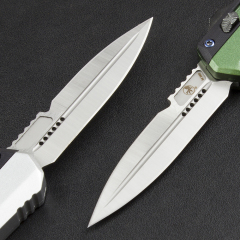 Microtech Glykon AUTO OTF Knife 3.58" D2 Blade, G10+Zinc Alloy Handles