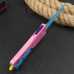 Microtech Donut Combat Troodon OTF AUTO Knife 3.77" D2 Serrated Blade, Aluminum Alloy Handles-A11