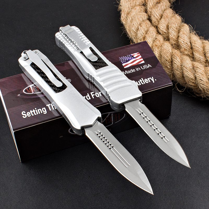 Microtech Troodon AUTO OTF Knife 3.54" 440A Plain Blade, Zinc Aluminum Alloy Handles