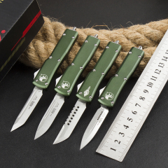 Microtech Mini UTX70 OTF AUTO Knife 2.4" 204P Blade, Aviation Aluminum Handles