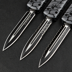 Microtech 3D UTX-70 Ultratech OTF AUTO Knife 3.34" Elmax Plain Blade, Aluminum Alloy Handles