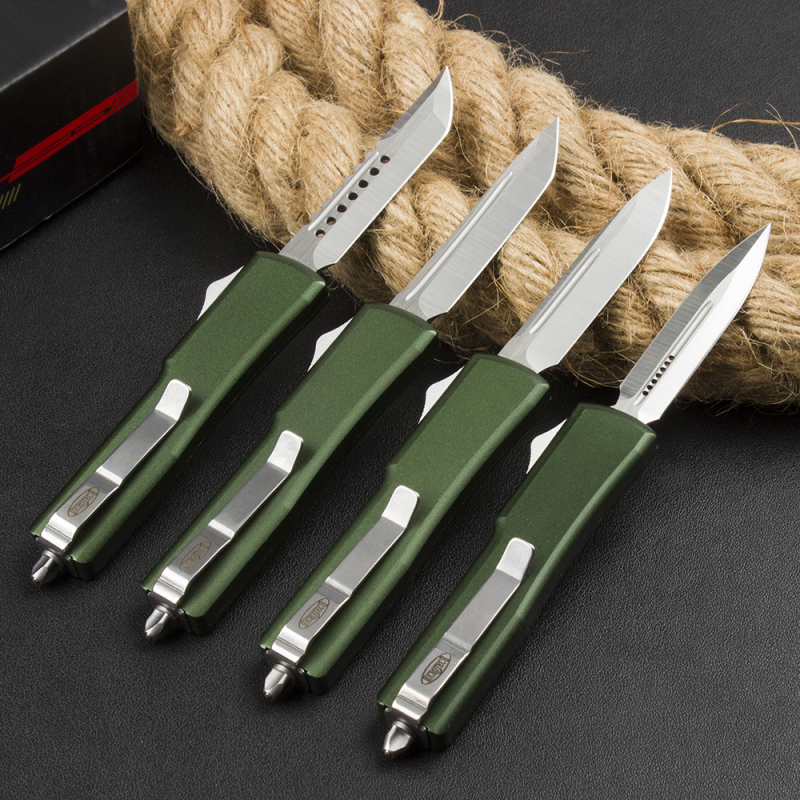 Microtech Mini UTX70 OTF AUTO Knife 2.4" 204P Blade, Aviation Aluminum Handles