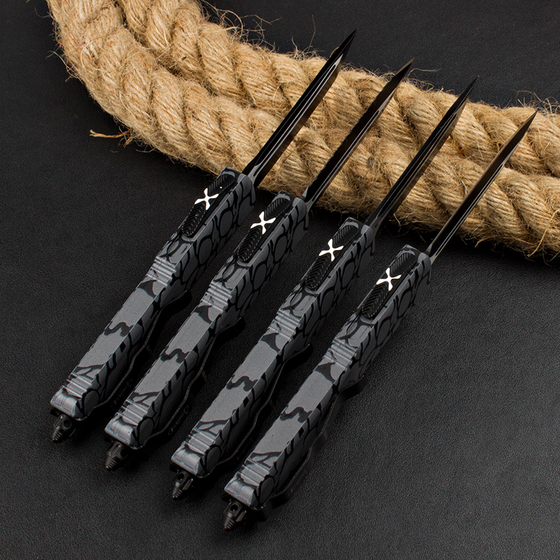 Microtech 3D UTX-70 Ultratech OTF AUTO Knife 3.34" Elmax Plain Blade, Aluminum Alloy Handles