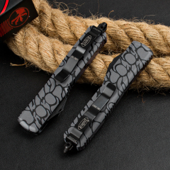 Microtech 3D UTX-70 Ultratech OTF AUTO Knife 3.34" Elmax Plain Blade, Aluminum Alloy Handles