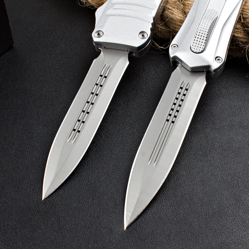 Microtech Troodon AUTO OTF Knife 3.54" 440A Plain Blade, Zinc Aluminum Alloy Handles