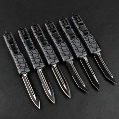 Microtech 3D UTX-70 Ultratech OTF AUTO Knife 3.34" Elmax Plain Blade, Aluminum Alloy Handles