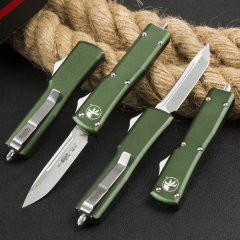 Microtech Mini UTX70 OTF AUTO Knife 2.4" 204P Blade, Aviation Aluminum Handles