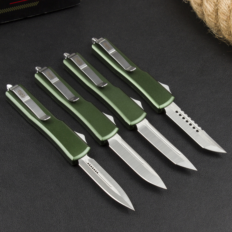 Microtech Mini UTX70 OTF AUTO Knife 2.4" 204P Blade, Aviation Aluminum Handles