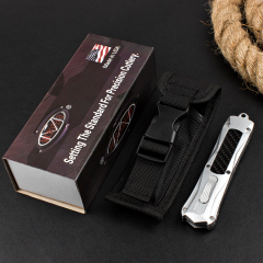 Microtech Troodon AUTO OTF Knife 3.54" 440A Plain Blade, Zinc Aluminum Alloy Handles