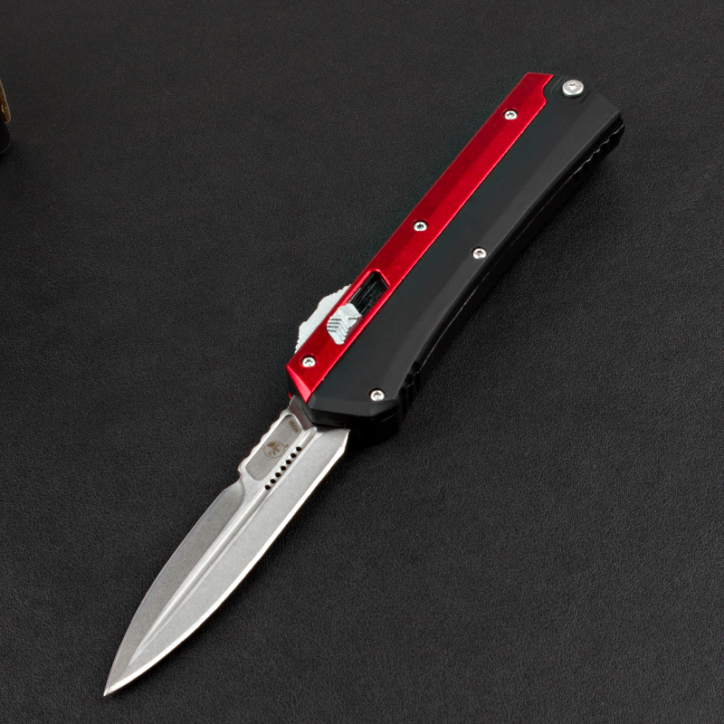 Microtech 184-10 Glykon AUTO OTF Knife 3.50" 440c Blade, Zinc Aluminum Alloy Handles