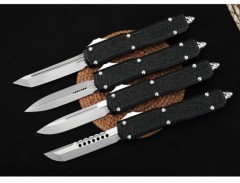 Microtech Navy ANT OTF AUTO Knife 3.34" D2 Plain Blade, Aviation Aluminum Handles