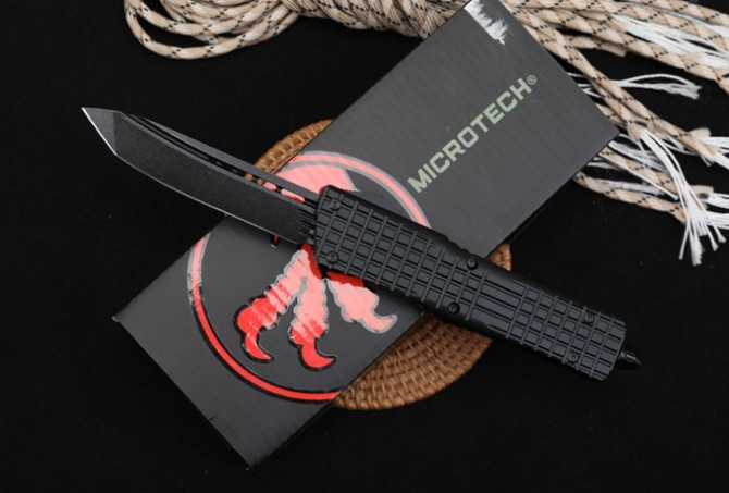 Microtech Sea Dragon OTF AUTO Knife 3.74" D2 Plain Blade, Aluminum Alloy Handles