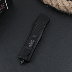 Microtech Combat Troodon AUTO OTF Knife 3.77" Damascus Plain Blade, Aluminum Alloy Handles-A11