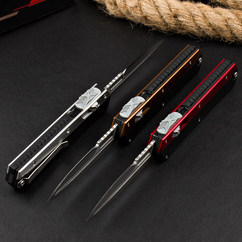 Microtech 184-10 Glykon AUTO OTF Knife 3.50" 440c Blade, Zinc Aluminum Alloy Handles