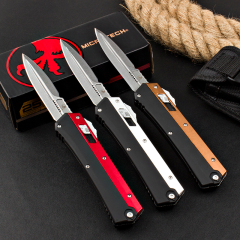 Microtech 184-10 Glykon AUTO OTF Knife 3.50" 440c Blade, Zinc Aluminum Alloy Handles