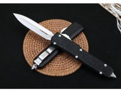 Microtech Navy ANT OTF AUTO Knife 3.34" D2 Plain Blade, Aviation Aluminum Handles