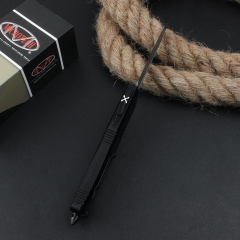 Microtech Combat Troodon AUTO OTF Knife 3.77" Damascus Plain Blade, Aluminum Alloy Handles-A11