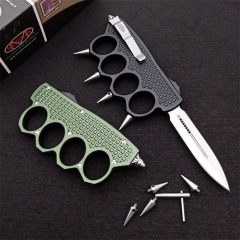 Microtech Boxing OTF AUTO Knife 3.74" D2 Plain Blade, Aluminum Alloy Handles