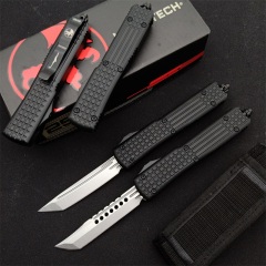 Microtech UT-Navy OTF AUTO Knife 3.34" D2 Plain Blade, Aluminum Alloy Handles