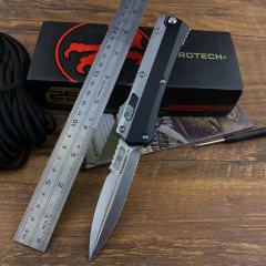 Microtech 184-10 Glykon AUTO OTF Knife 3.62" M390 Blade, Aviation Aluminum Handles