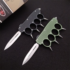 Microtech Boxing OTF AUTO Knife 3.74" D2 Plain Blade, Aluminum Alloy Handles