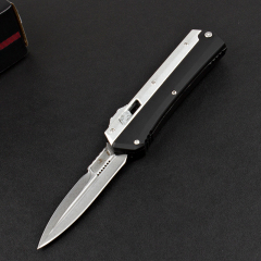 Microtech 184-10 Glykon AUTO OTF Knife 3.50" 440c Blade, Zinc Aluminum Alloy Handles