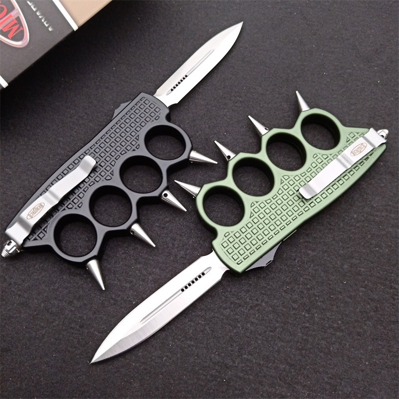 Microtech Boxing OTF AUTO Knife 3.74" D2 Plain Blade, Aluminum Alloy Handles