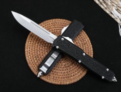 Microtech Navy ANT OTF AUTO Knife 3.34" D2 Plain Blade, Aviation Aluminum Handles