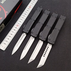 Microtech UT-Navy OTF AUTO Knife 3.34" D2 Plain Blade, Aluminum Alloy Handles