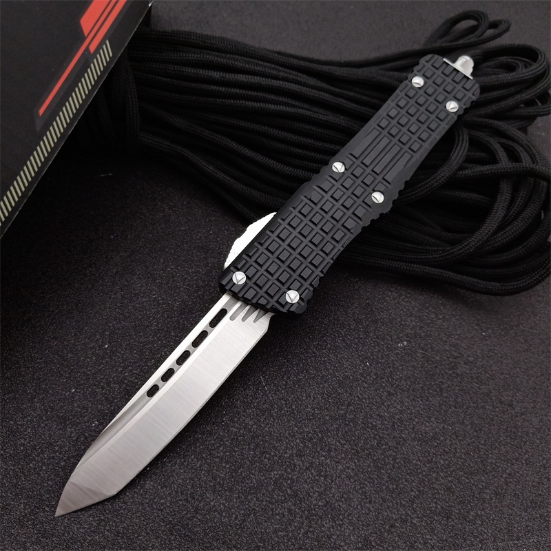 Microtech Navy Sea Dragon OTF AUTO Knife 3.14" D2 Plain Blade, Aluminum Alloy Handles