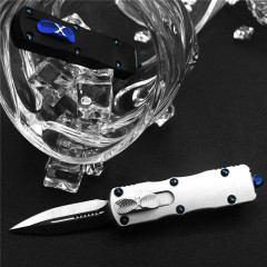 Microtech Mini Dirac AUTO OTF Knife 2.16" D2 Double Edge Dagger Blade, Aviation Aluminum Handles