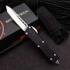 Microtech Navy Sea Dragon OTF AUTO Knife 3.14" D2 Plain Blade, Aluminum Alloy Handles