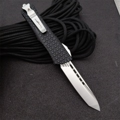 Microtech Navy Sea Dragon OTF AUTO Knife 3.14" D2 Plain Blade, Aluminum Alloy Handles