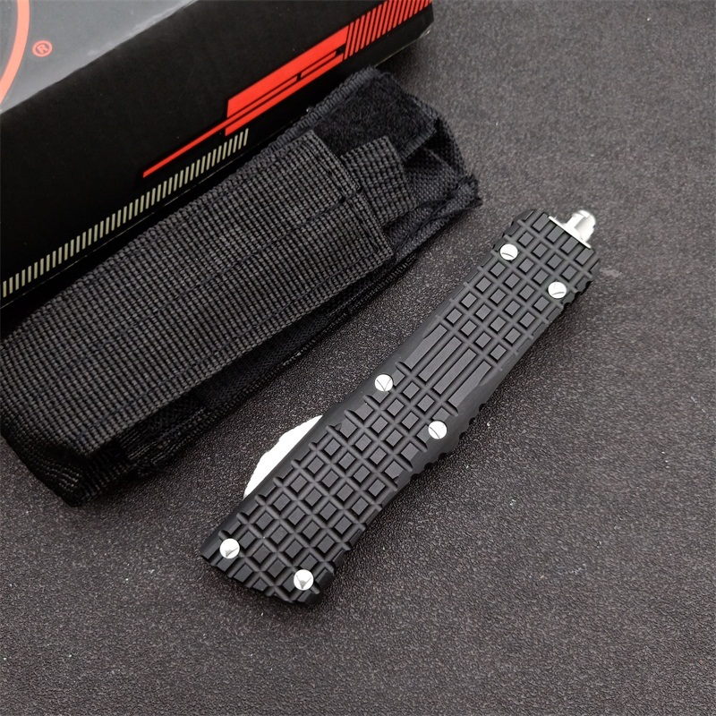 Microtech Navy Sea Dragon OTF AUTO Knife 3.14" D2 Plain Blade, Aluminum Alloy Handles