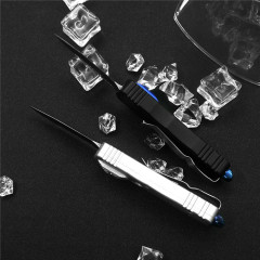 Microtech Mini Dirac AUTO OTF Knife 2.16" D2 Double Edge Dagger Blade, Aviation Aluminum Handles