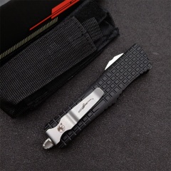 Microtech Navy Sea Dragon OTF AUTO Knife 3.14" D2 Plain Blade, Aluminum Alloy Handles