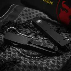 Microtech Ultratech UTX-70 OTF AUTO Knife 3.34" Elmax Plain Blade, Zinc Alloy Handles