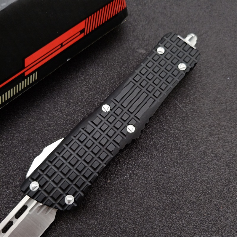 Microtech Navy Sea Dragon OTF AUTO Knife 3.14" D2 Plain Blade, Aluminum Alloy Handles