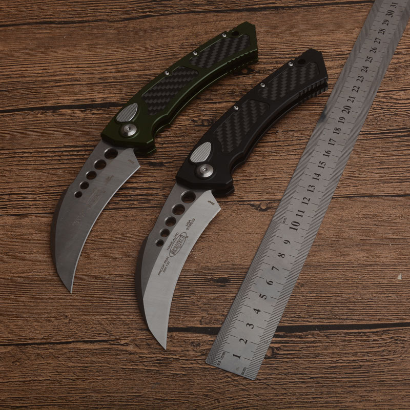 Microtech Claw Karambit AUTO OTF Knife 3.93" 204P Blade, Aluminum Alloy Handles