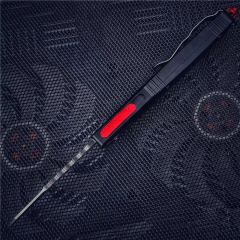 Microtech UT-Star War OTF AUTO Knife 3.77" D2 Plain Blade, Aviation Aluminum Handles