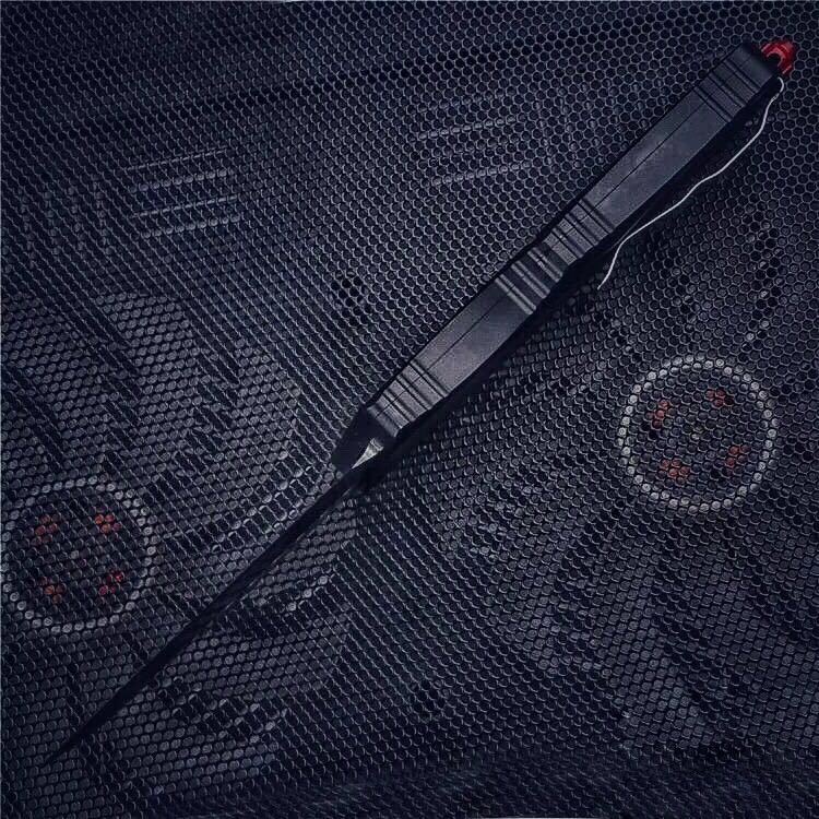 Microtech UT-Star War OTF AUTO Knife 3.77" D2 Plain Blade, Aviation Aluminum Handles