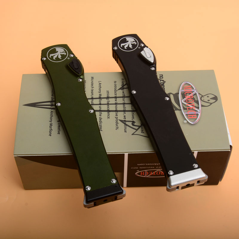 Microtech 150-10  Halo VI OTF AUTO Knife 4.33" Elmax Blade, Aluminum Alloy  Handles