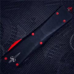 Microtech UT-Star War OTF AUTO Knife 3.77" D2 Plain Blade, Aviation Aluminum Handles